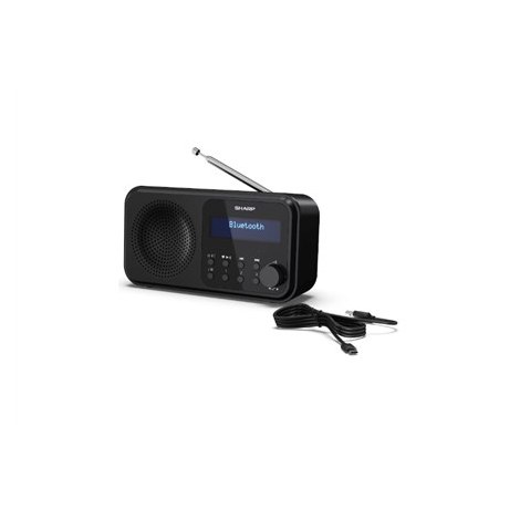 Sharp DR-P420(BK) Tokyo Portable Digital Radio, FM/DAB/DAB+, Bluetooth 5.0, USB or Battery Powered, Midnight Black Sharp | Midni - 3